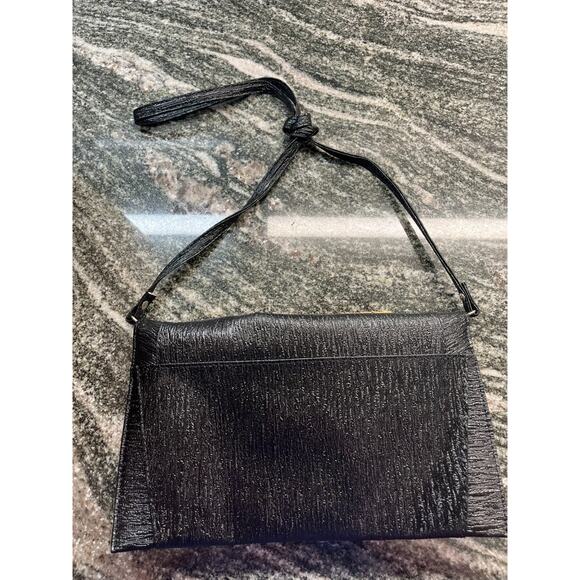 IRIS LANE EVENING BLACK CLUTCH WITH MULTIOLOR RHINESTONES & GEMS - Picture 6 of 11